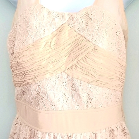 NWT Lace soft dusty rose pink smocked mini dress size medium - Picture 2 of 9